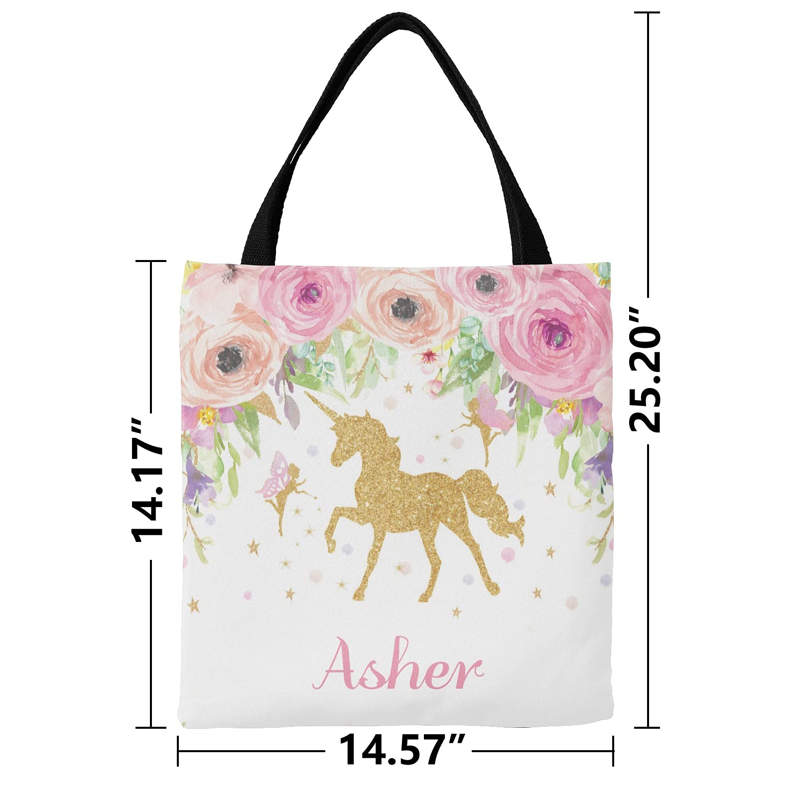 Personalized Canvas Tote Bags for Women & Kids - Eco-Friendly Reusable Shopping Bags for Groceries, Beach, Travel & Daily Use
