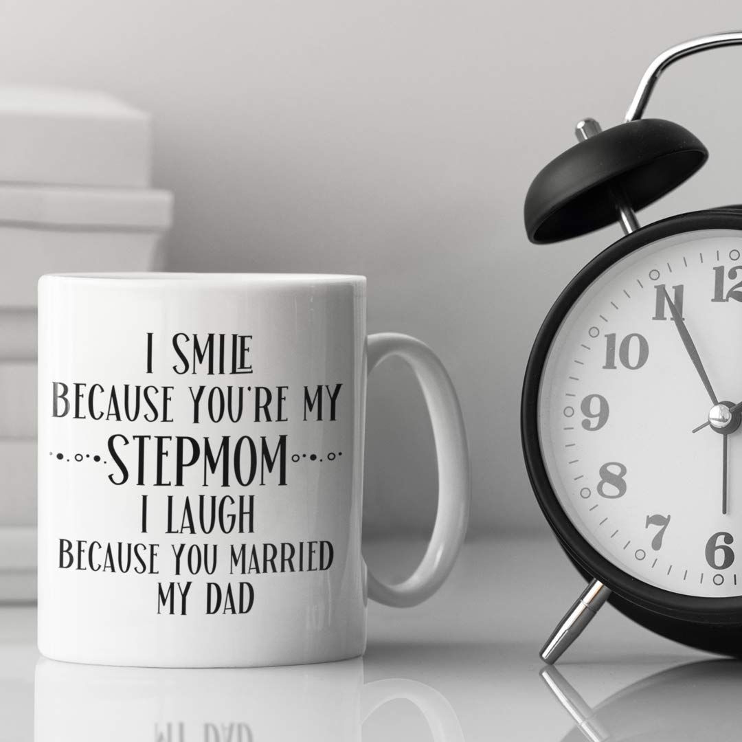 Step Mom Mug - Personalized Birthday Gift from Stepdaughter, Tea Cup for Stepmom, Christmas & Mother’s Day Gift for Her, Perfect for Coffee, Tea, or Hot Chocolate Moments