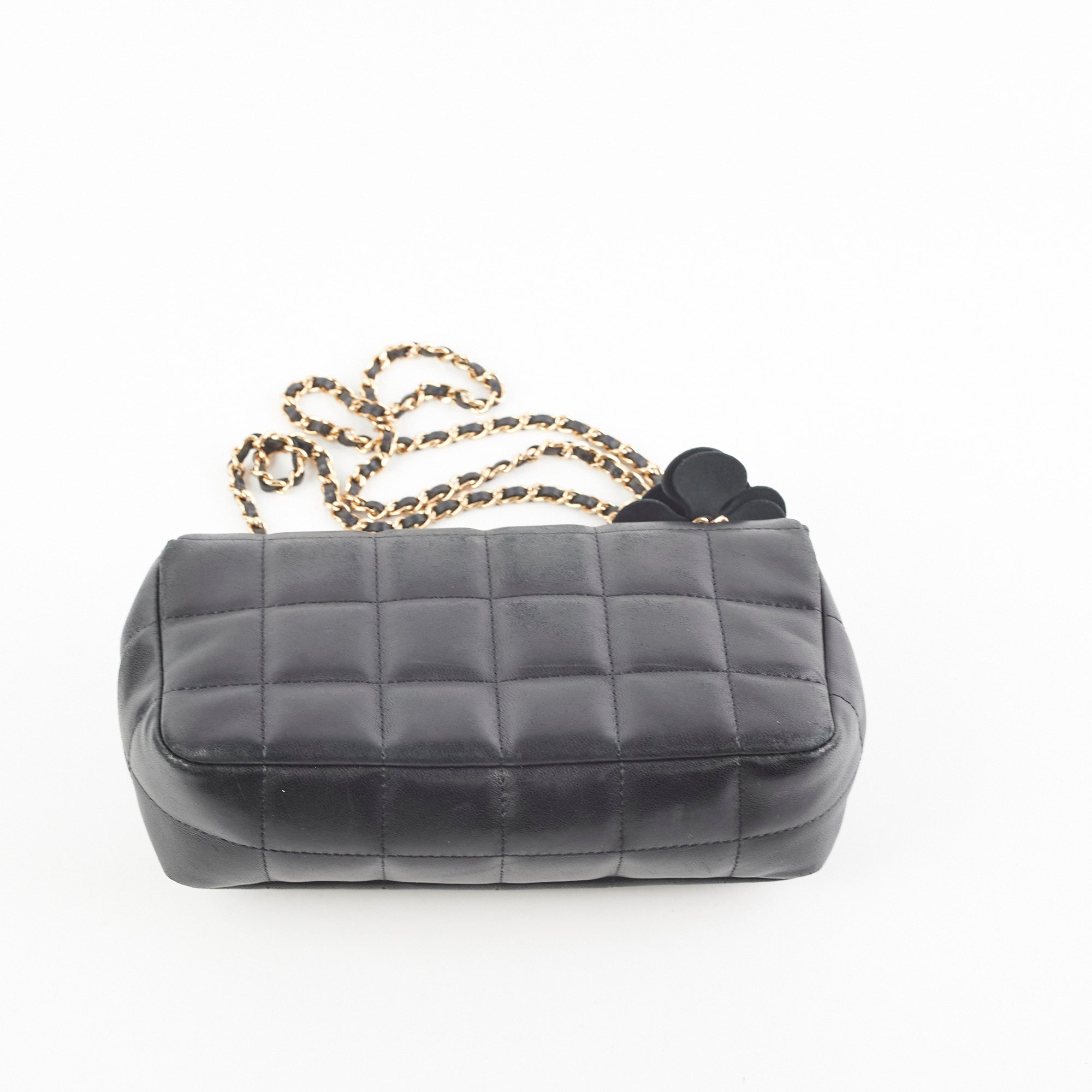 Chanel Seasonal Camellia Lambskin Mini Bag Black - Luxury Crossbody Purse for Women, Perfect for Date Night & Evening Events