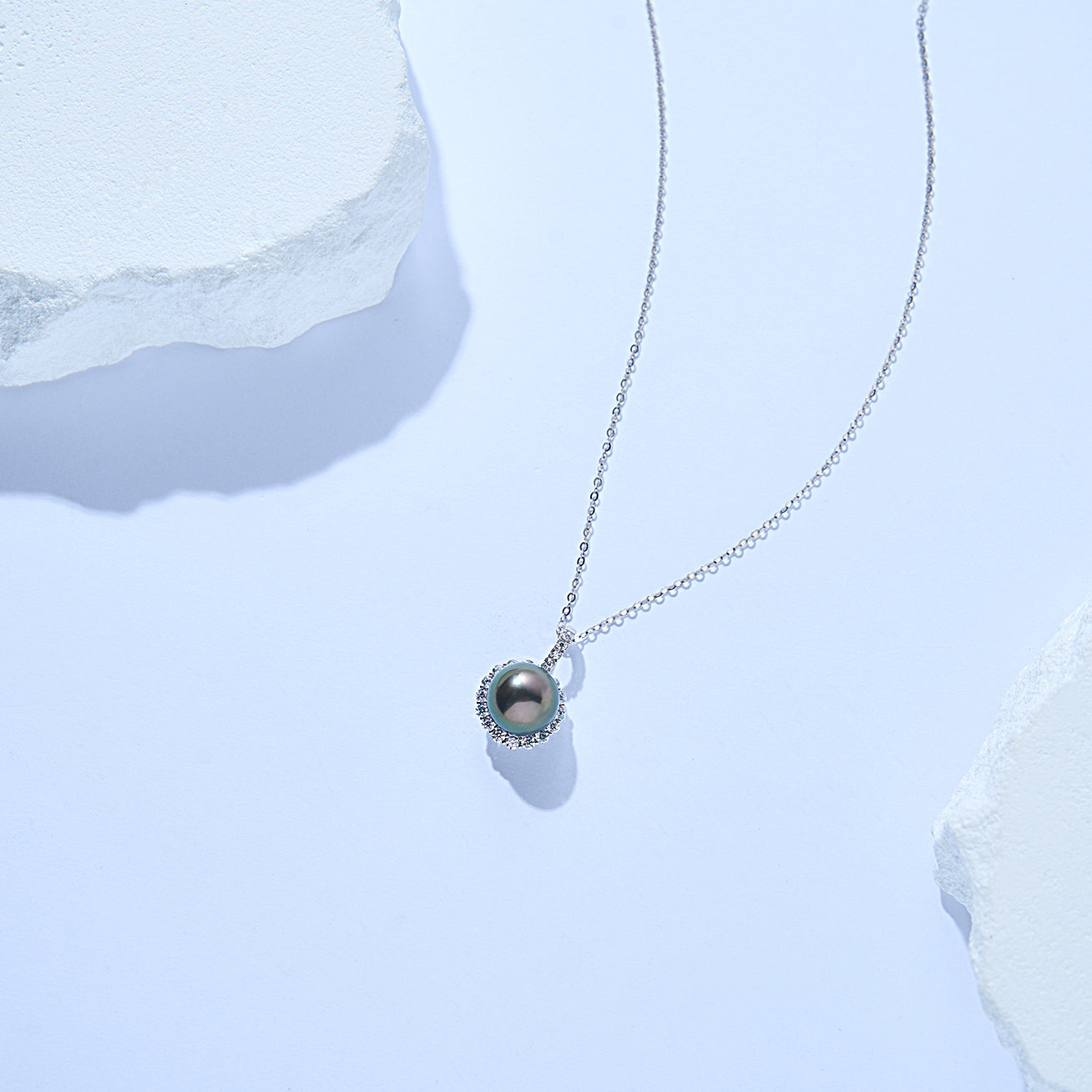 18K Solid Gold Tahitian Pearl Necklace - Genuine Saltwater Cultured Pearl Jewelry for Women, Elegant Gift for Wedding, Anniversary & Special Occasions