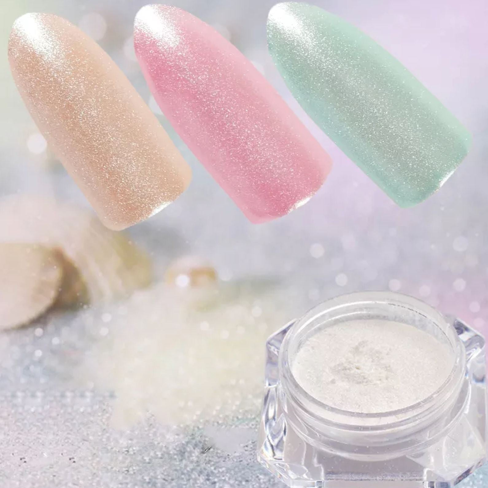 Mermaid Chrome Pearl Ultra Fine Powder - High-Quality Cosmetic Glitter for Makeup, Nails, and DIY Crafts | Perfect for Face, Body Art, and Resin Projects