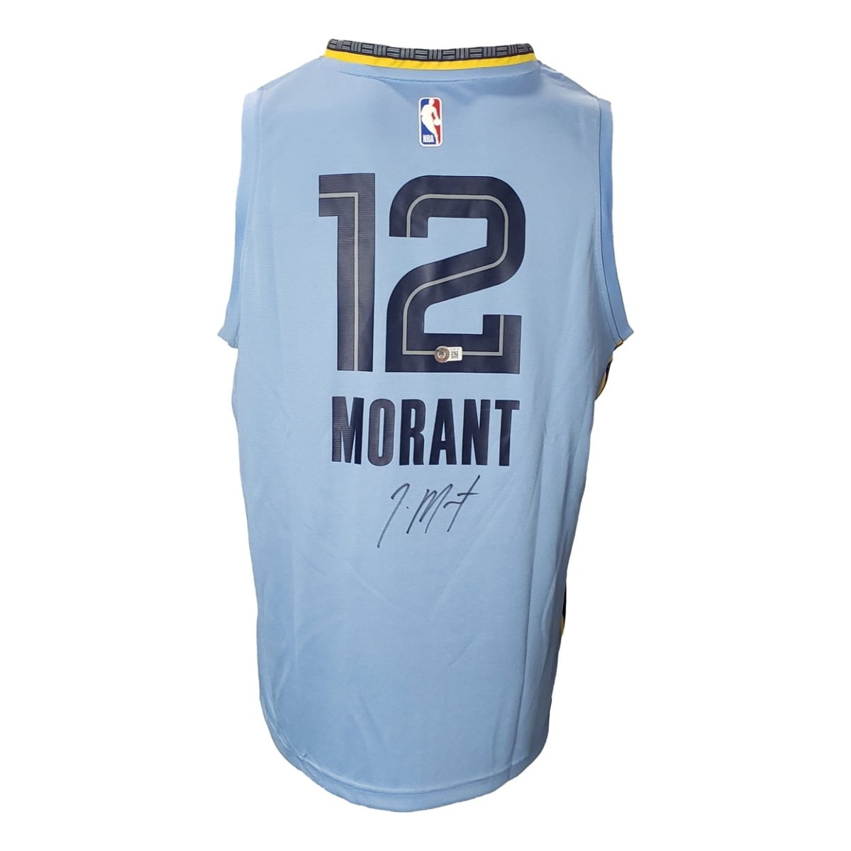 Authentic Ja Morant Signed Memphis Grizzlies Light Blue Jersey - Fanatics NBA Basketball Memorabilia - Perfect for Collectors, Fans & Sports Memorabilia Displays