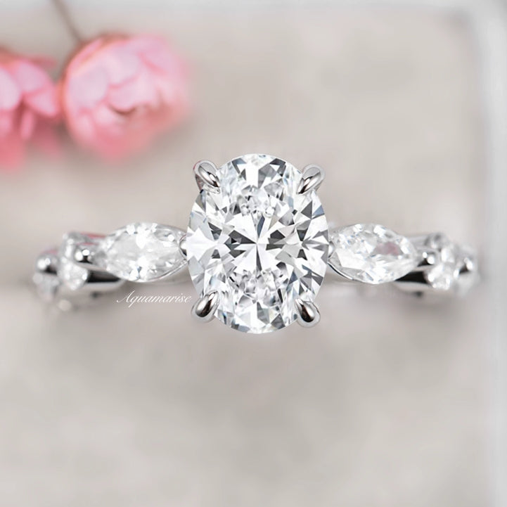 Viviana Lab Grown Diamond Engagement Ring - 14K White Gold IGI Certified for Women | Perfect Proposal, Anniversary & Wedding Jewelry Gift