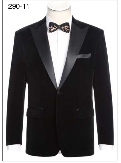Alessandro Vitello by Renoir New Slim Fit Velvet Tuxedo Jacket 290 11 | Premium Velvet Blazer for Men | Perfect for Weddings, Gala Events & Formal Occasions