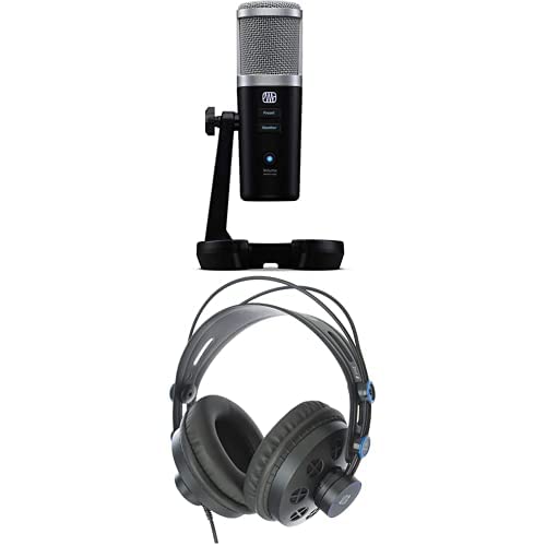 PreSonus Revelator USB Condenser Microphone & HD7 Pro Headphones Bundle - Studio-Quality Podcasting & Live Streaming Kit with Built-in Voice Effects - Perfect for Content Creators, Gamers, and Musicians