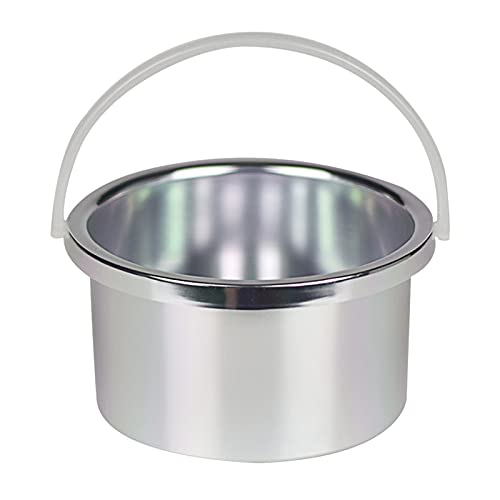 Electric Wax Warmer with Removable Inner Pot & Handle - Silver - Perfect for Salon, Spa & At-Home Hair Removal