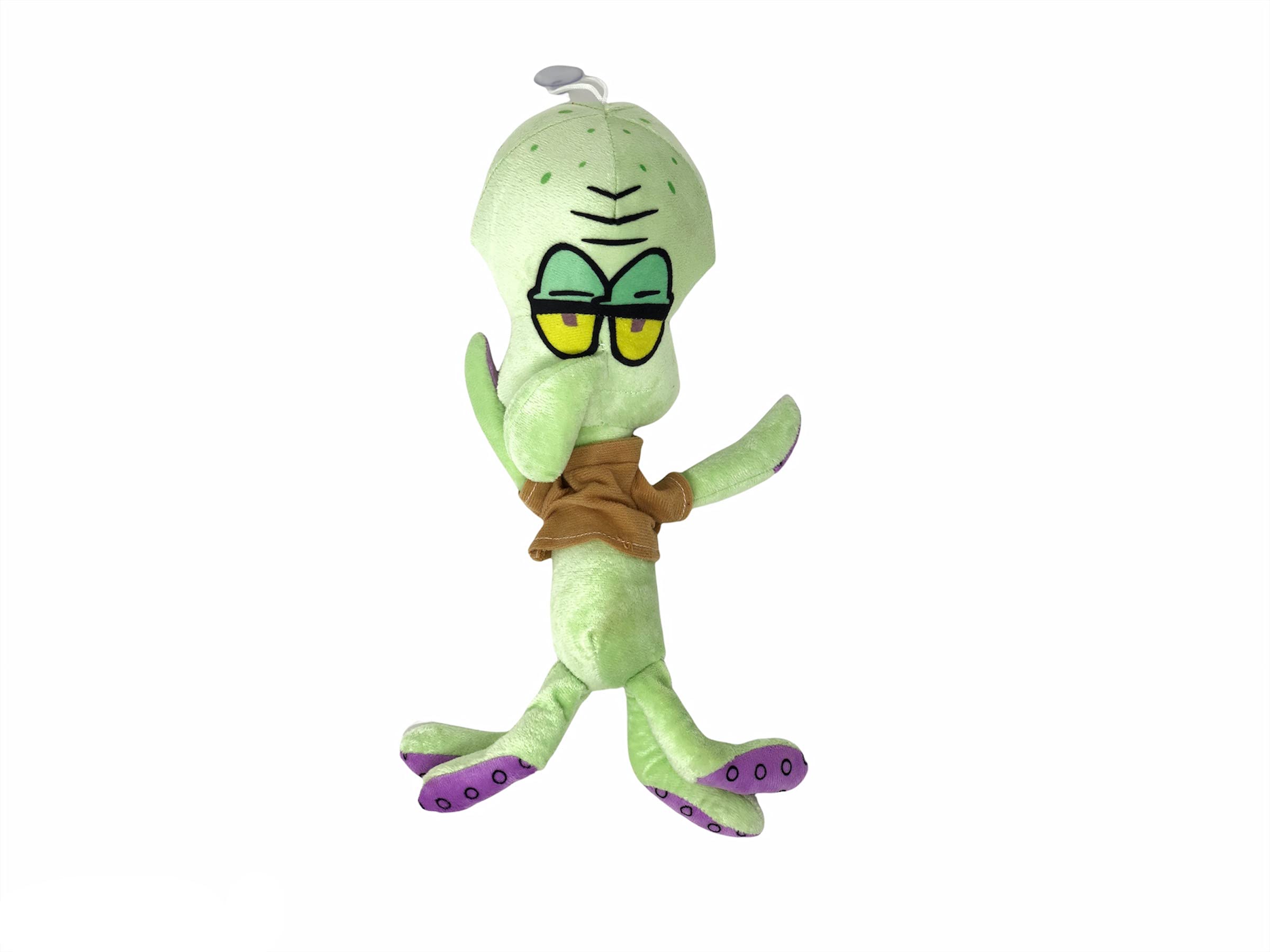 Spongebob Squarepants Plush Toy with Keychain - Soft Gray Squidward Character Stuffed Animal for Kids & Collectors | Perfect Gift for Birthday, Christmas & Anime Fans