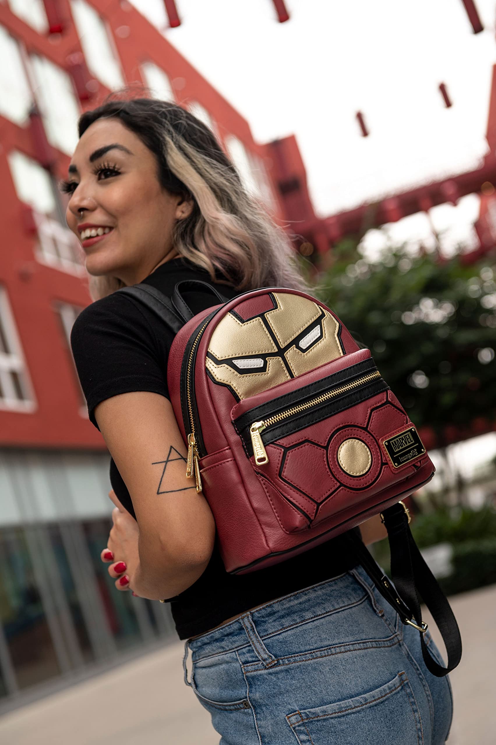 Loungefly Marvel Iron Man Cosplay Mini Backpack - Official Licensed Superhero Design for Collectors & Fans | Perfect for Comic Con, Halloween & Everyday Use