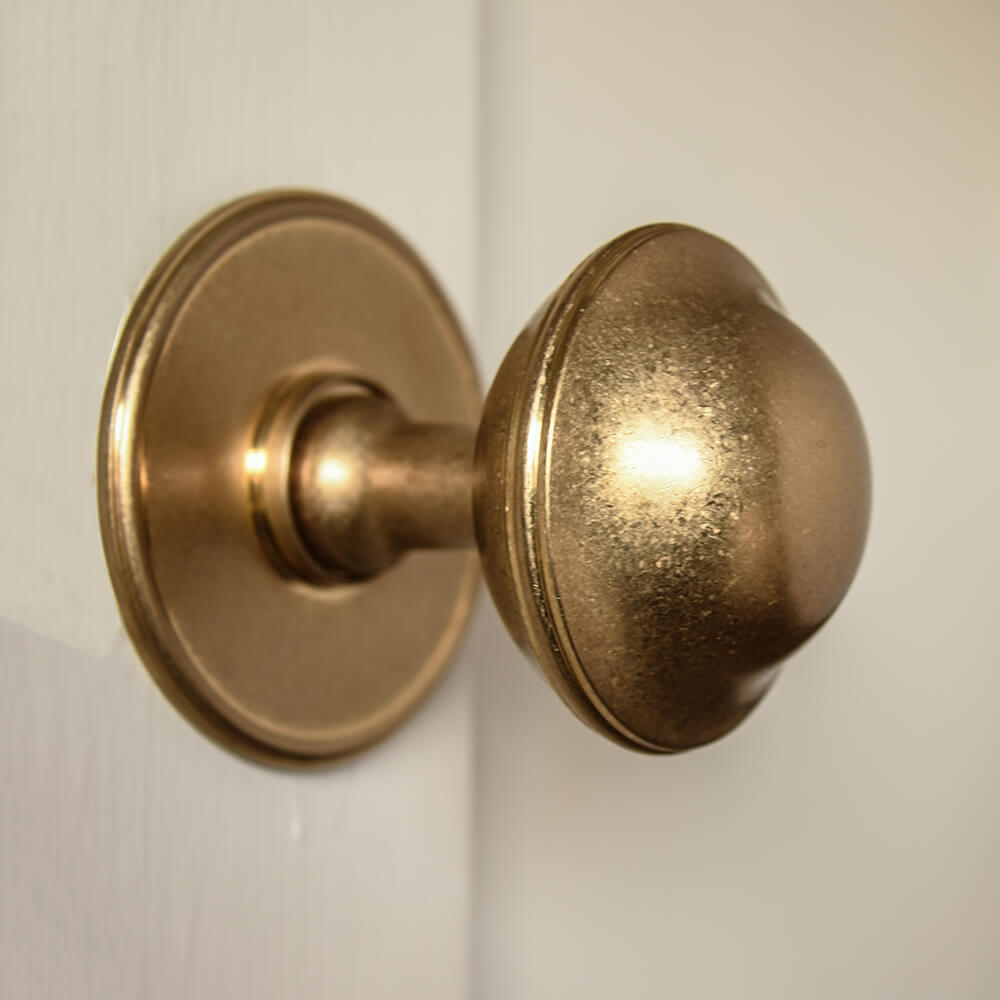 Vintage Aged Brass Large Round Door Handle - Heavy Duty Cabinet Pull for Kitchen & Bathroom - Save $100 - Perfect for Farmhouse, Rustic & Industrial Style Homes