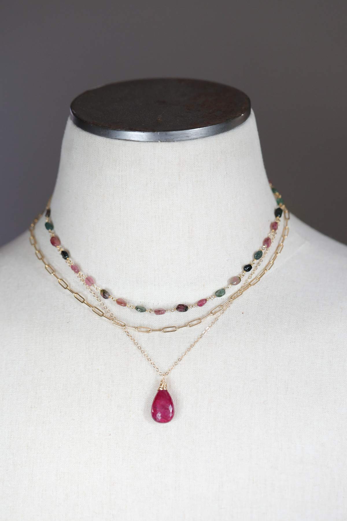 Genuine Ruby Gemstone Pendant Necklace - July Birthstone Jewelry for Women - Elegant Birthday Gift Idea for Her - Perfect for Anniversaries, Valentine's Day & Special Occasions
