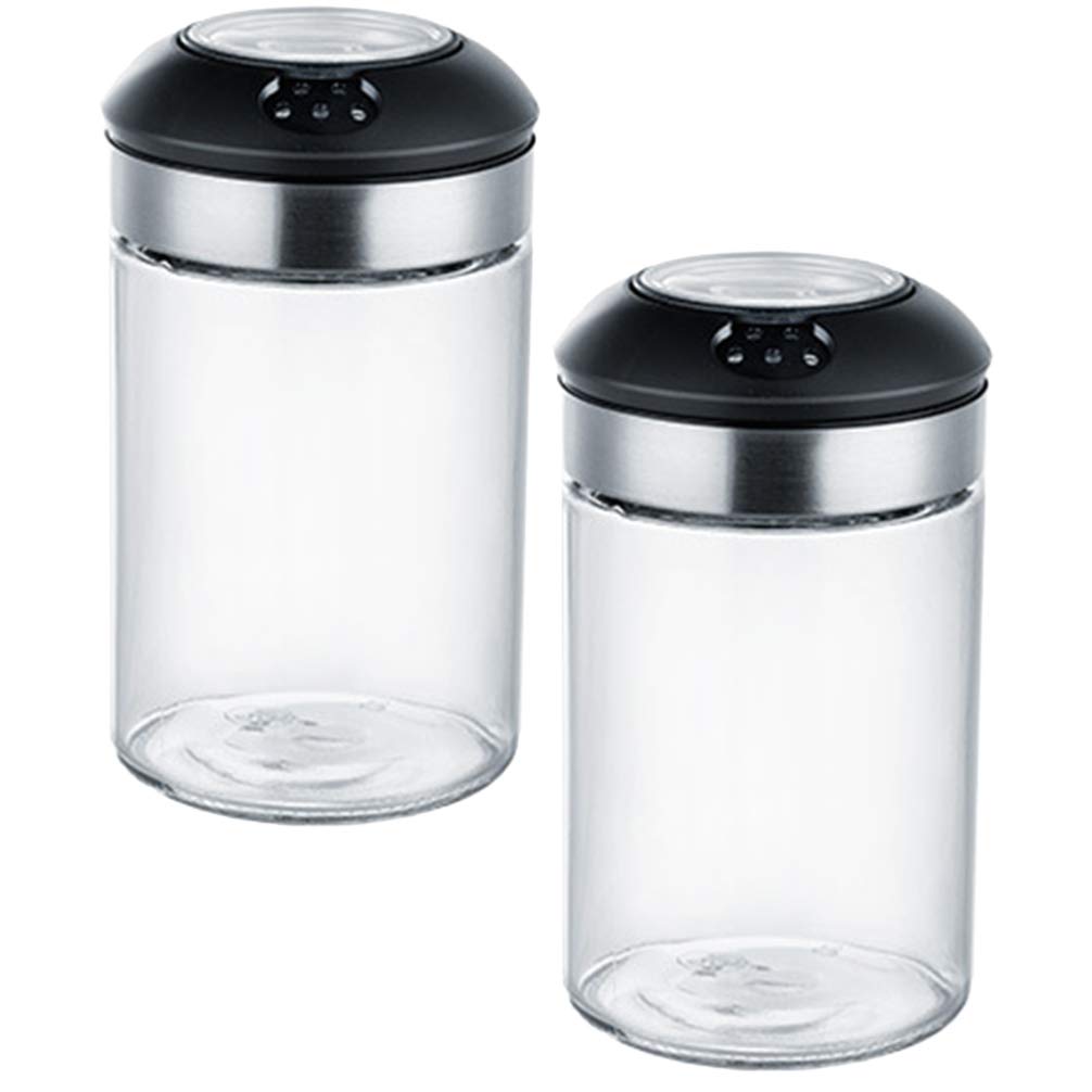 Hemoton 2-Piece Glass Spice Jars with Lids - Airtight Kitchen Storage Containers for Spices, Seasonings, Honey & Condiments | Perfect for Pantry Organization, Cooking & Baking Essentials