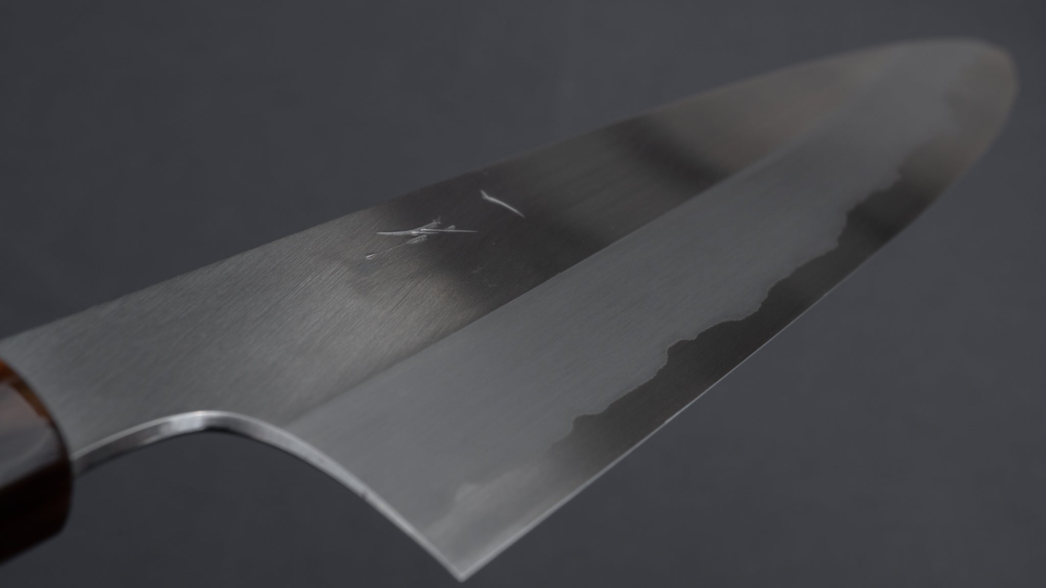 Hitohira Togashi Blue #1 Stainless Clad Migaki Gyuto 240mm Japanese Chef Knife with Taihei Ebony Handle - Perfect for Sushi, Meat Slicing & Precision Cutting