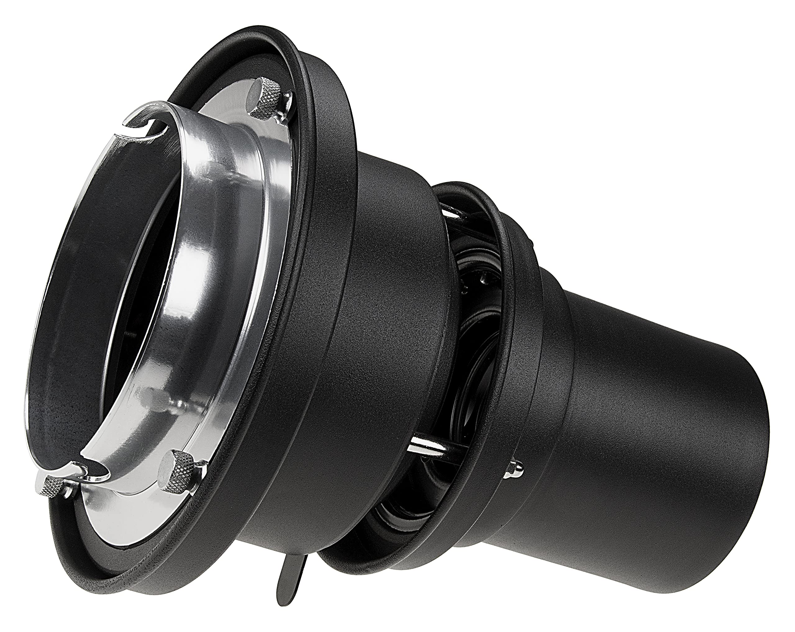 Fotodiox Universal GOBO Image Projection Attachment for LED Lights with Built-in GOBO Holder & Aperture Iris - Compatible with Ellinchrom, Calumet Genesis, Interfit Bayonet Lights | Perfect for Stage Lighting, Photography, and Theater Productions