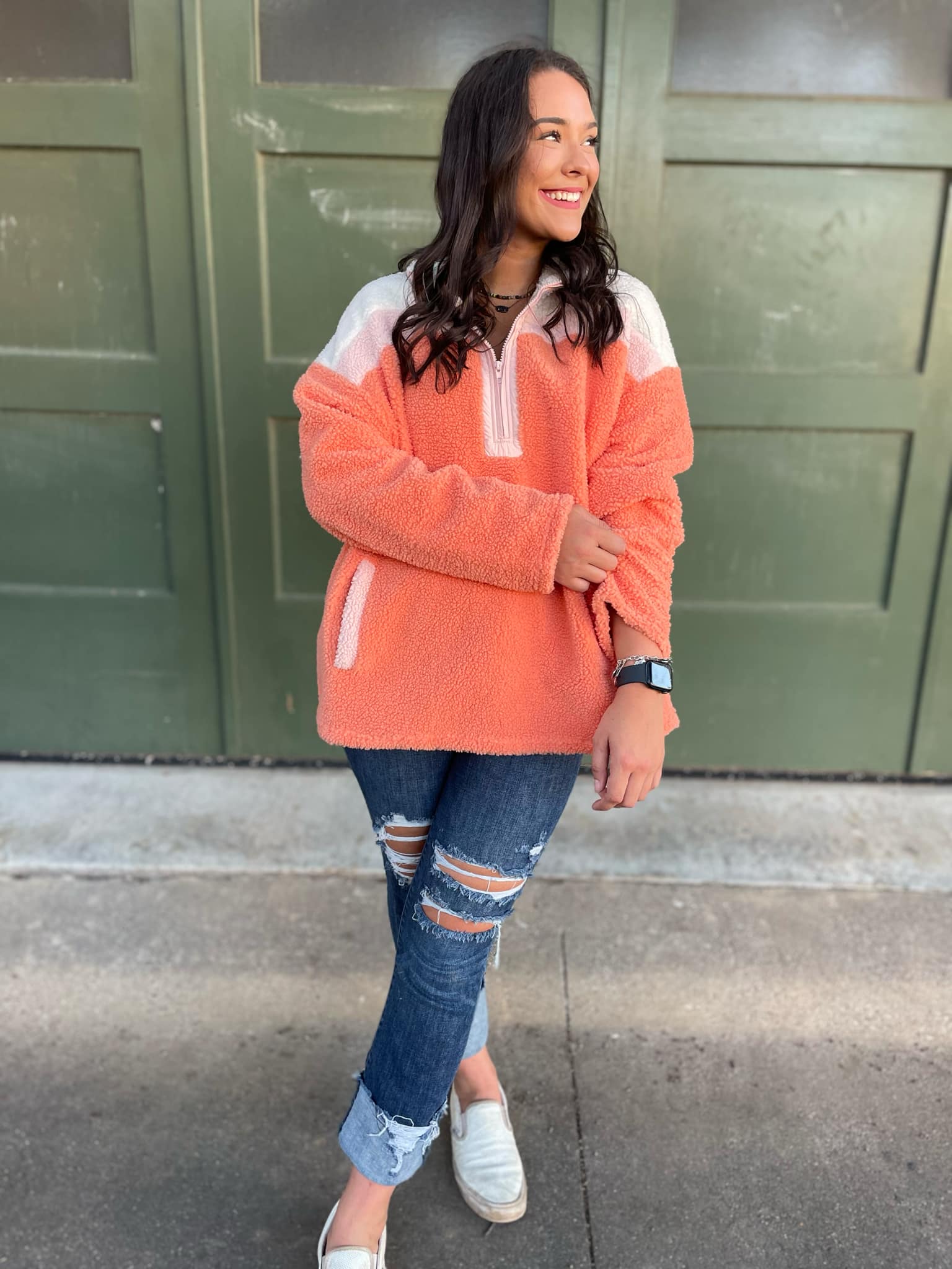 PREORDER: Sherbet Half Zip Fleece Pullover - Cozy Winter Layering for Outdoor Activities & Casual Wear