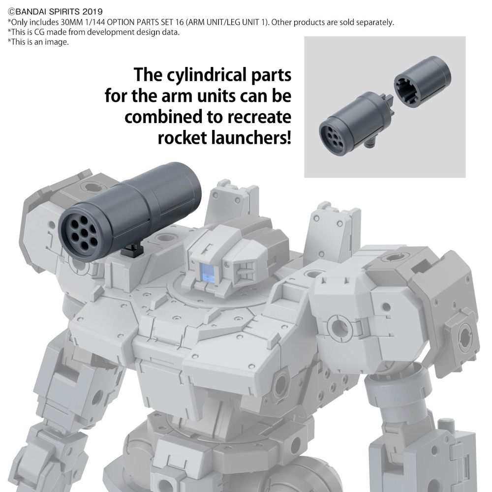 Bandai 30 Minutes Missions 30MM W 29 1/144 Option Parts Set 16 (Arm Unit / Leg Unit 1) Model Kit - Customizable Robot Building Kit for Hobbyists and Collectors - Perfect for DIY Projects, Display, and Action Figure Customization