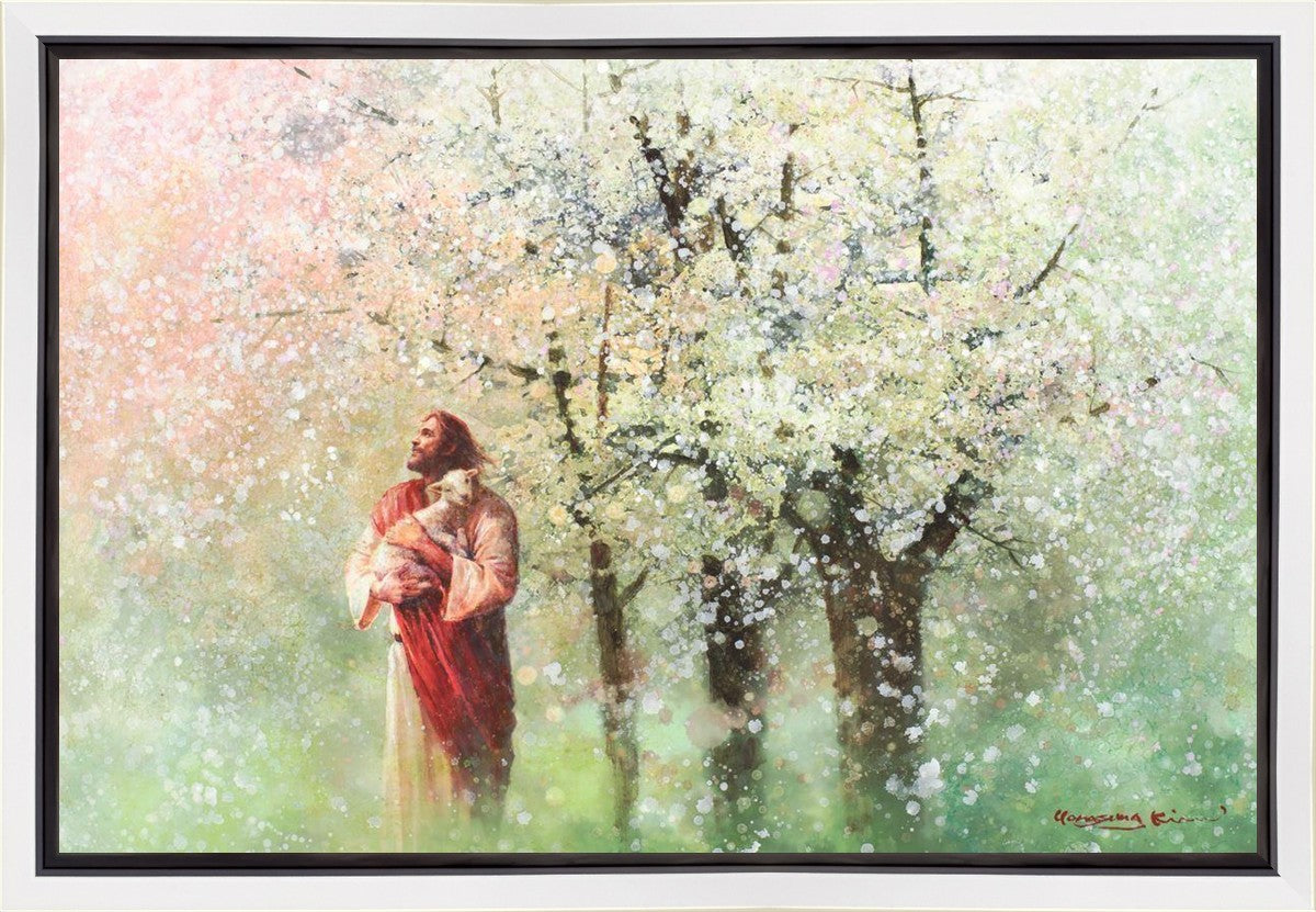 Heavenly Blossoms Gallery Wrap Canvas - Floral Wall Art Decor for Living Room, Bedroom & Office - Ready to Hang Home Decor