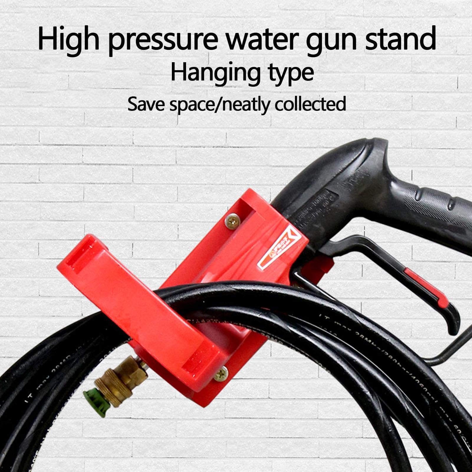 High Pressure Washer Rack - Heavy Duty Wall Mount Garden Hose Holder & Organizer | Perfect for Outdoor Cleaning, Car Washing, and Lawn Care