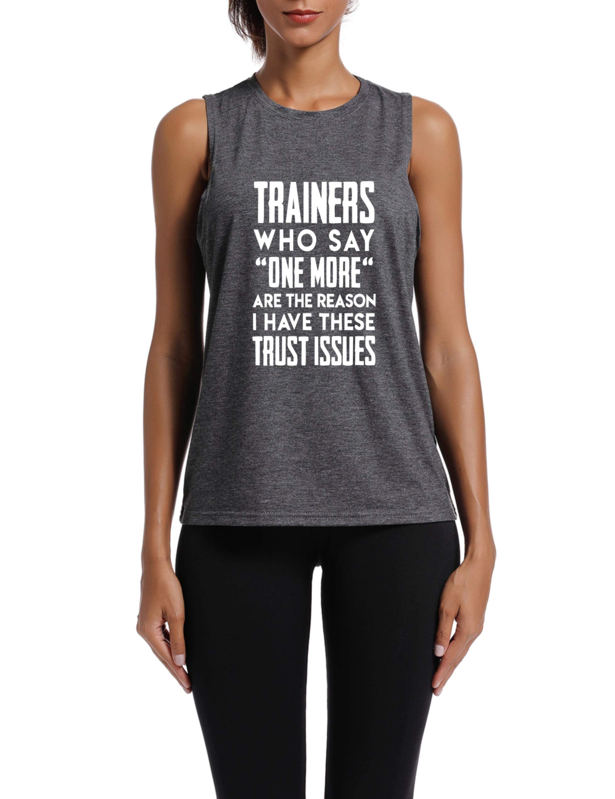 Funny Workout Tank Tops for Women - Sleeveless Racerback Gym Shirts with Motivational Sayings | Perfect for Yoga, Running & Fitness Training