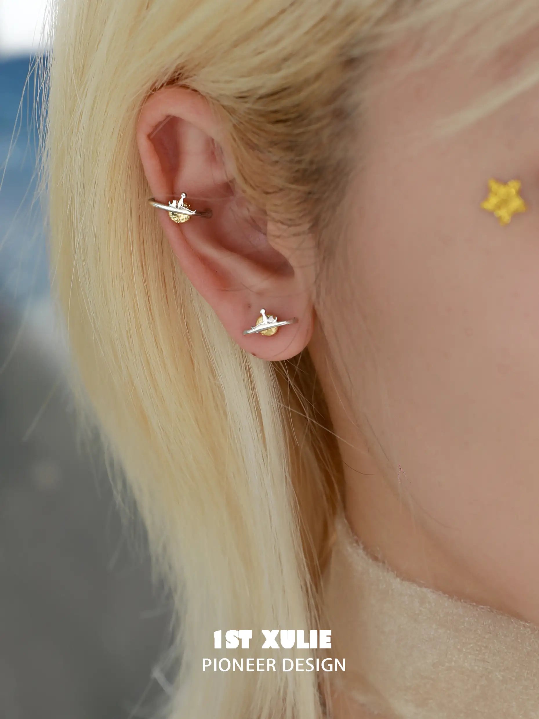 Cat's Gaze S925 Sterling Silver Black Gold Stud Earrings for Women - Perfect for Date Nights, Parties & Everyday Wear