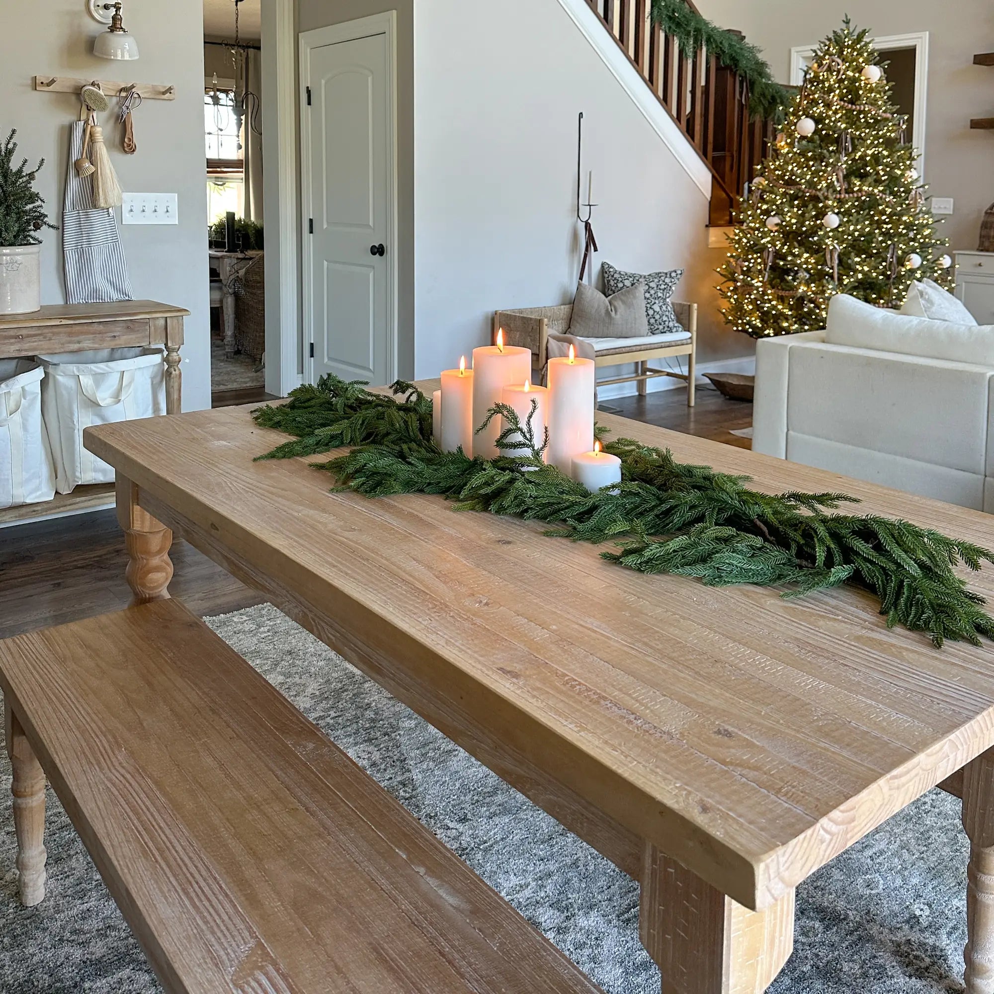 Valerie Original Modern Dining Table Set - Solid Wood Kitchen Table for 6 - Perfect for Family Dinners & Entertaining Guests