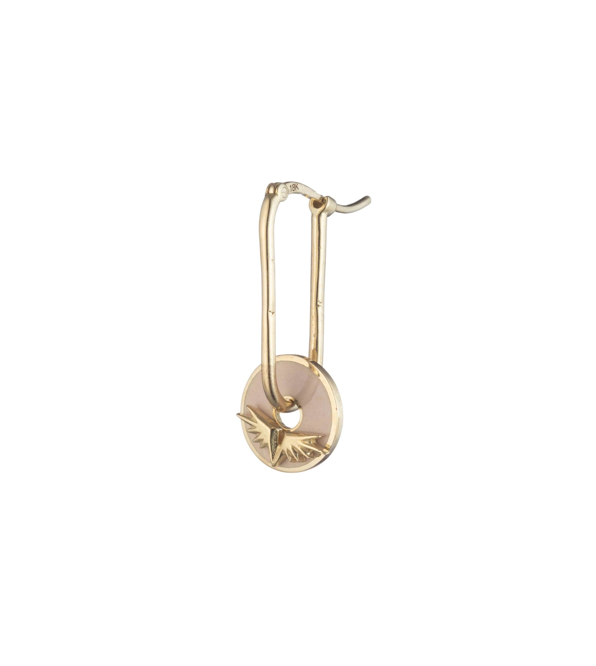 Blush Wings Vivacity: Elegant Champlevé Symbol Disk Pendant Necklace for Women - Perfect for Parties, Weddings & Special Occasions