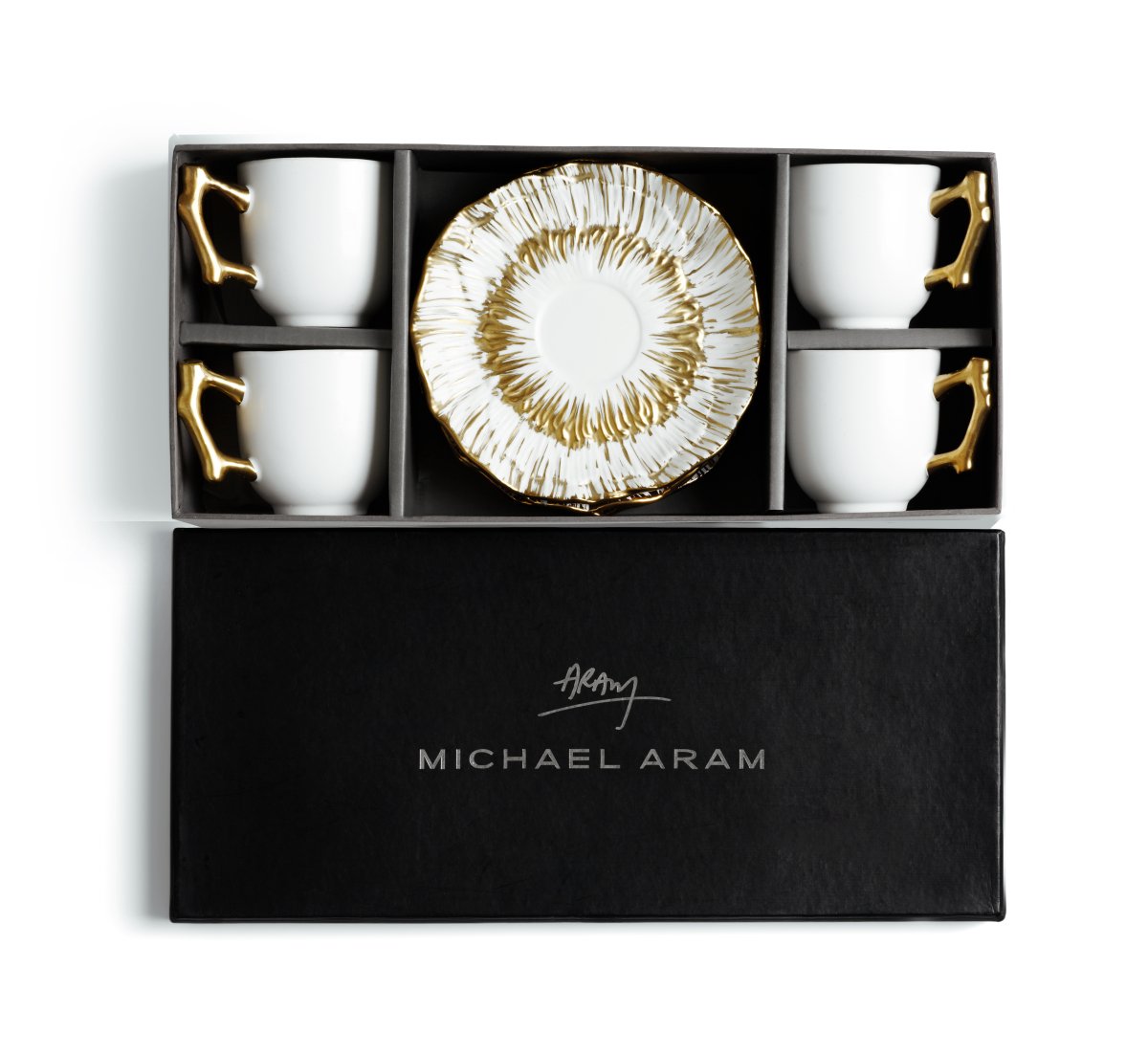 Anemone Demitasse Set - Elegant Floral Espresso Cups and Saucers for Coffee Lovers | Perfect for Home, Cafe & Gift Giving