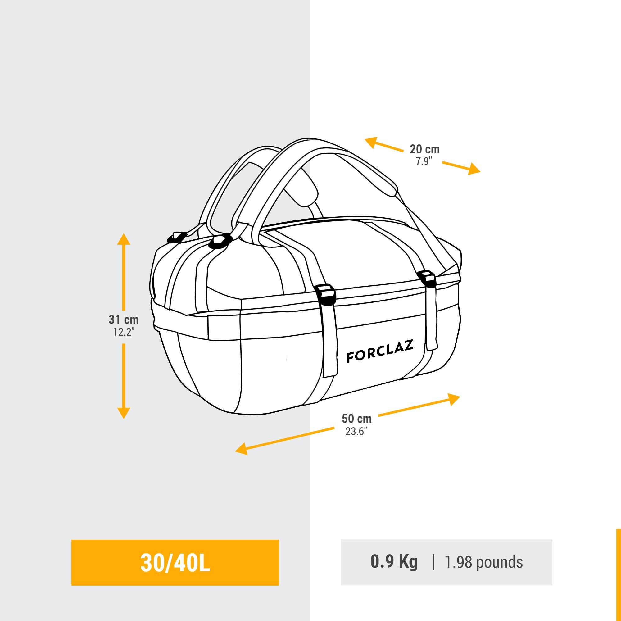 Simond 500 Extend 30-40L Waterproof Duffle Bag for Travel, Camping & Gym - Large Capacity Carry-On Luggage with Shoulder Strap