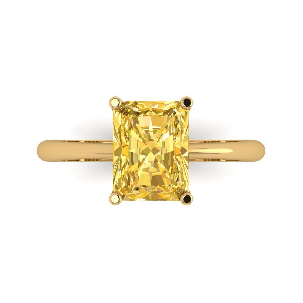 2.5ct Natural Yellow Citrine Ring - 18K Gold Engagement Jewelry for Weddings & Anniversaries