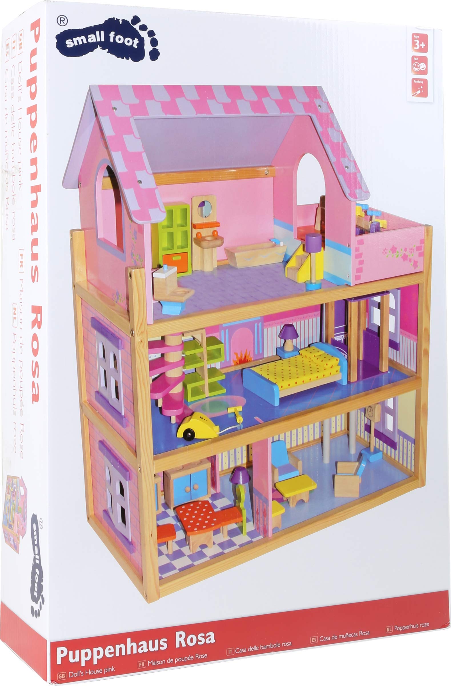 Legler Pink Classic Dollhouse for Kids Playtime