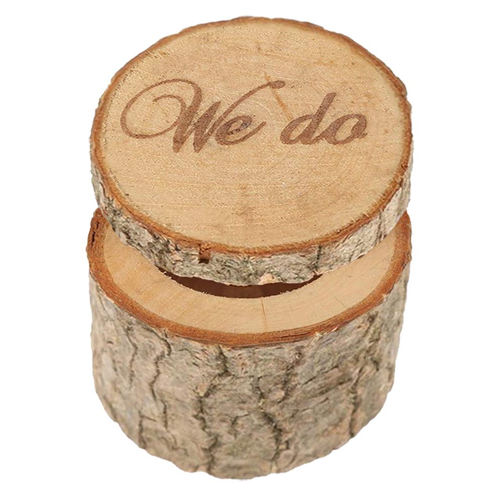Handmade Wooden Shabby Chic Wedding Ring Holder Box - Rustic Bearer Box for Engagement & Wedding Rings - Perfect for Ceremonies, Proposals & Keepsake Storage
