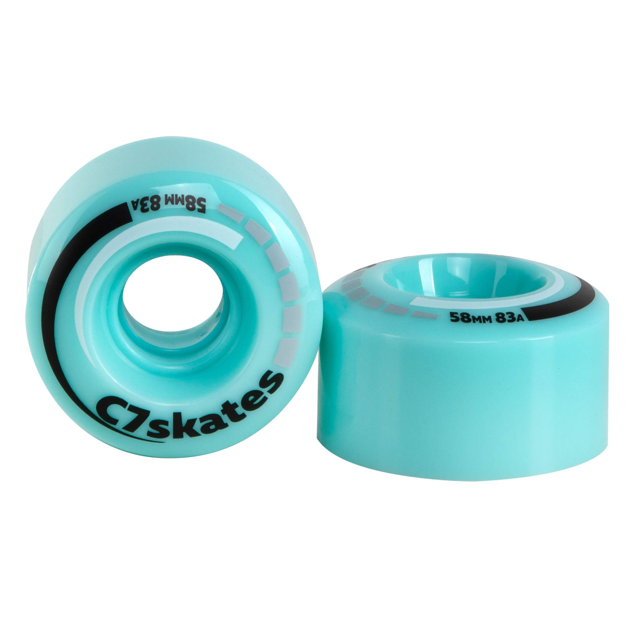 Premium C7skates Roller Skate Wheels - Aquamarine for Outdoor & Indoor Skating