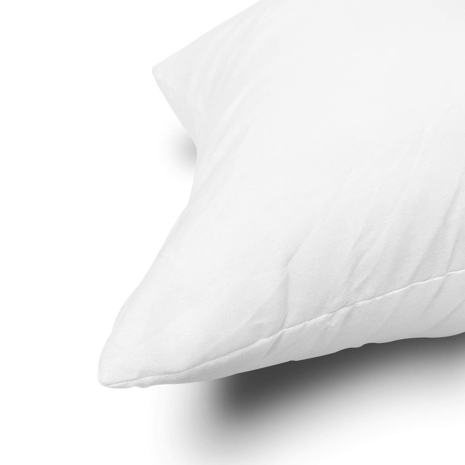 EDOW 24x24 Inch Down Alternative Throw Pillow Inserts - Set of 2 Lightweight Polyester Couch Cushions for Sofa, Bed & Home Decor - Machine Washable Pillow Sham Stuffers (White) - Perfect for Living Room, Bedroom & Dorm Comfort