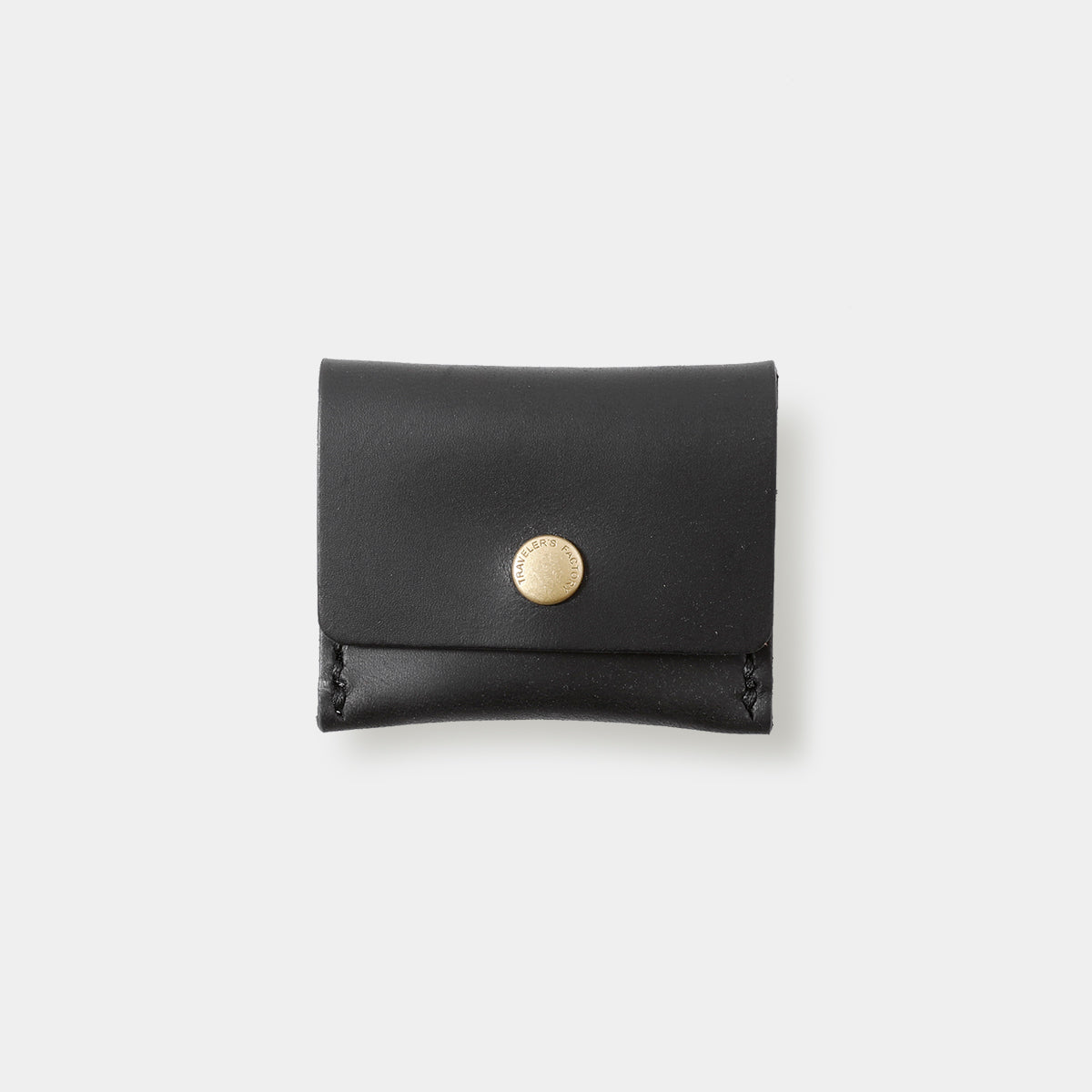 Premium TRAVELER'S COMPANY Leather Coin Wallet - Slim RFID-Blocking Travel Money Organizer (Black) | Perfect for International Trips, Daily Commute & Minimalist Wallets