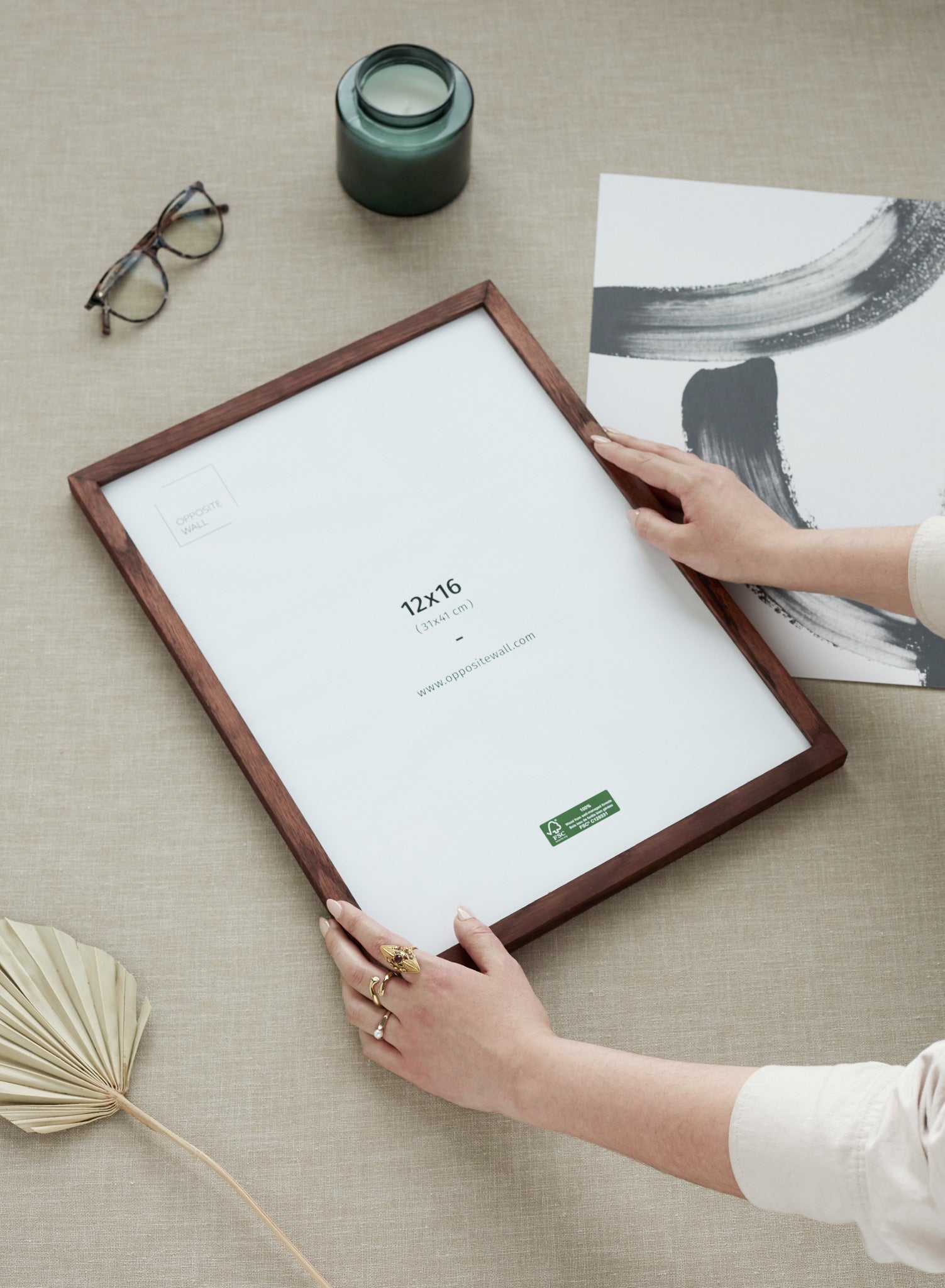 11x17 Inch Dark Oak Wood Picture Frame - 28x43 cm Solid Wood Photo Frame for Wall Art, Certificates, and Diplomas - Perfect for Home, Office, and Gift Decor