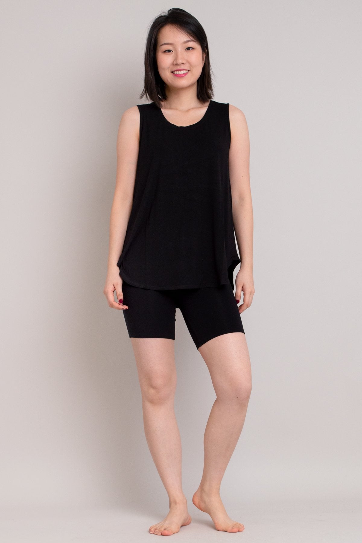 Hallie Women's Bamboo Shorts - Soft & Breathable Black Summer Shorts for Yoga, Running & Lounge Wear