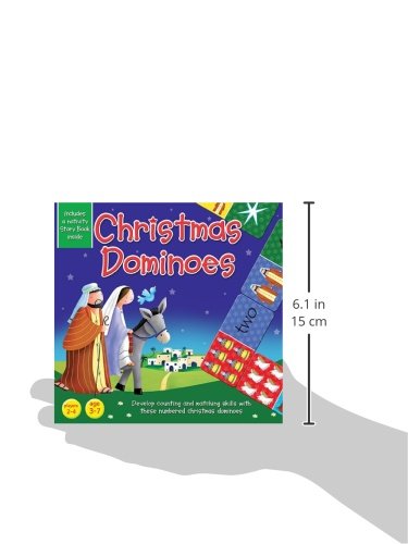 Christmas Dominoes Candle Books - Fun Holiday Game for Family Gatherings & Cozy Winter Nights