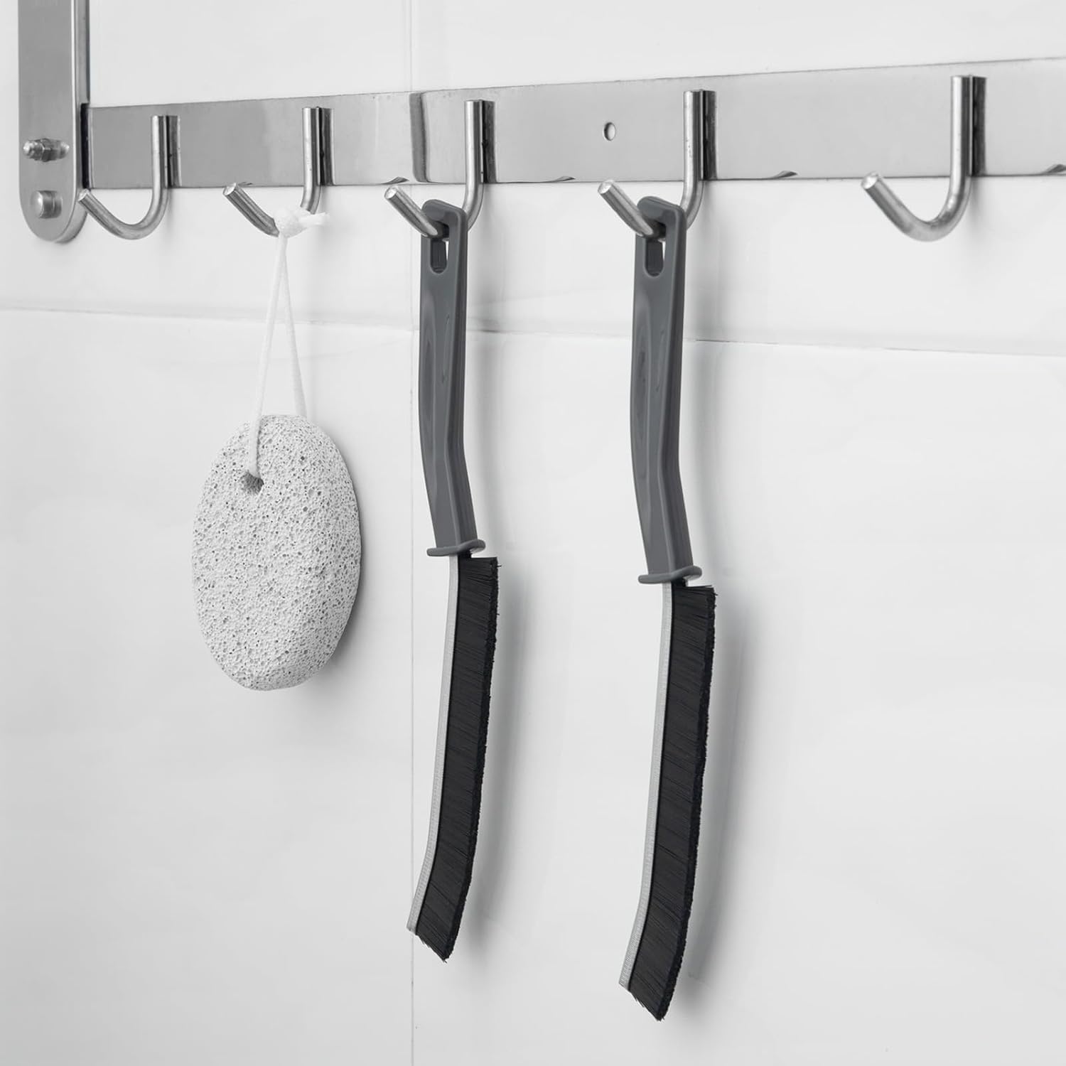 Hard Bristle Crevice Cleaning Brush Set of 6 - Small Grout Cleaner, Toilet & Shower Tile Scrub Brush - Skinny Gap Cleaning Tools for Bathroom, Kitchen & Household Use | Perfect for Tight Spaces, Tile Grout, Sink Edges & Hard-to-Reach Areas