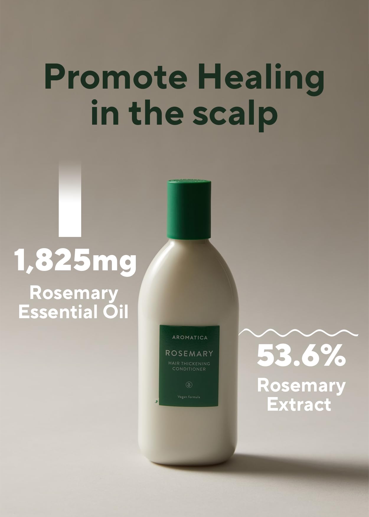 AROMATICA Rosemary Hair Thickening Conditioner 13.53oz/400ml - Vegan Hair Treatment for Damaged & Dry Hair - Moisturizing Conditioner for Men & Women - Promotes Hair Growth & Volume - Perfect for Daily Hair Care & Scalp Nourishment
