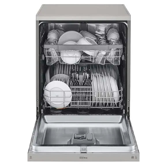 LG XD5B14PS QuadWash Dishwasher - 24 Inch Built-In Smart Wi-Fi Enabled with 4 Spray Arms & TrueSteam Technology for Large Families | Perfect for Kitchens with Heavy-Duty Cleaning Needs