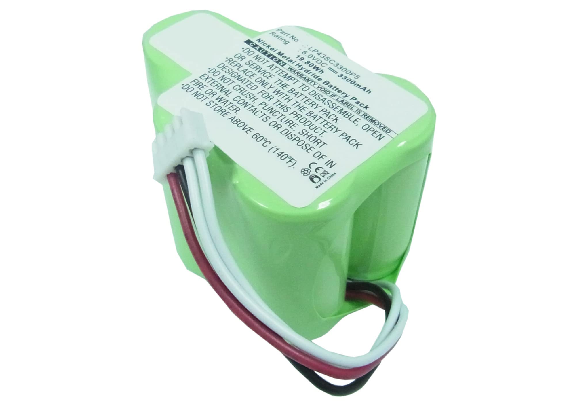 Synergy Digital Vacuum Cleaner Battery - 6V 3300mAh Ni-MH Replacement for Ecovacs Deebot D620 & LP43SC3300P5 - Ultra High Capacity - Perfect for Home Cleaning, Pet Hair Removal, and Hard Floor Maintenance