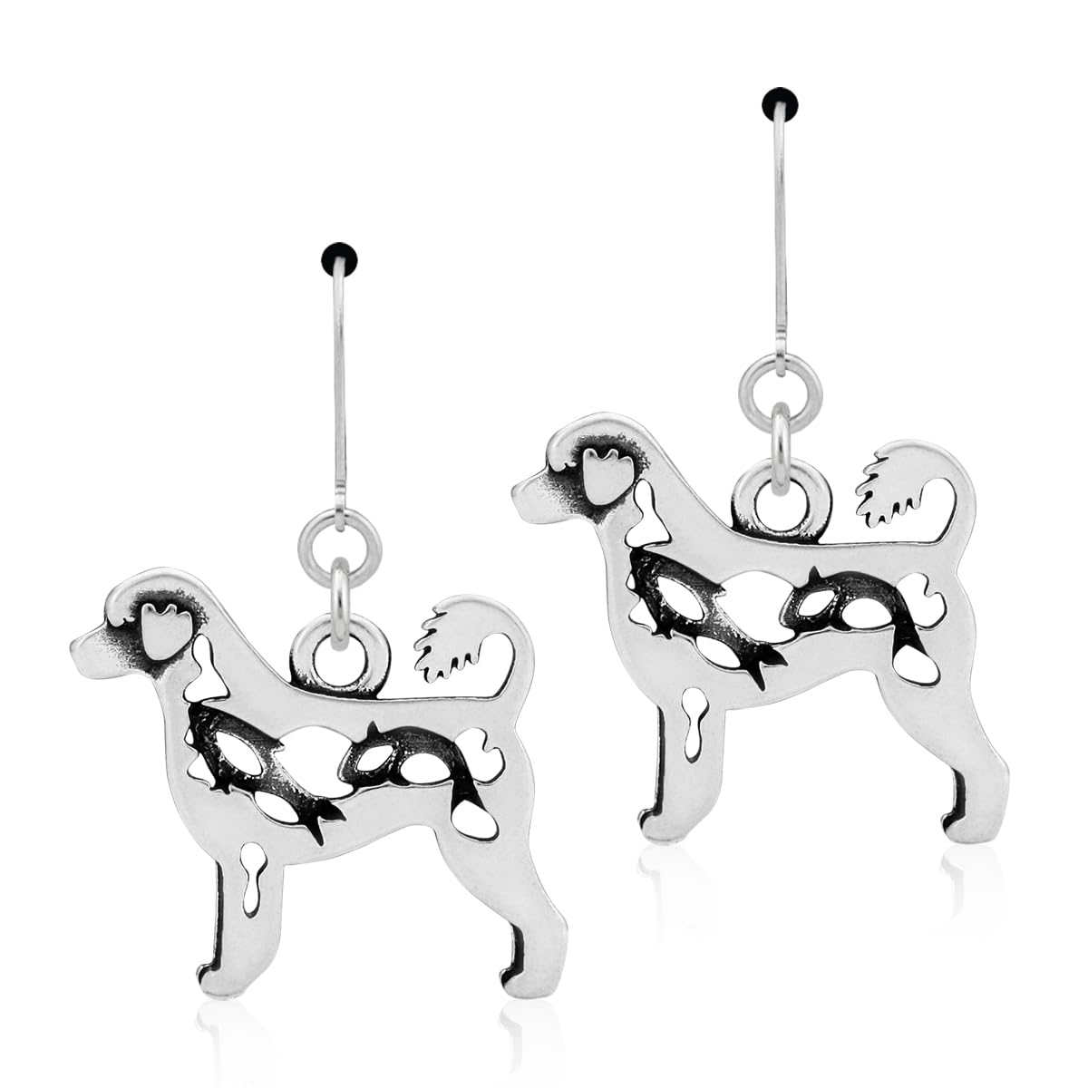 Sterling Silver Portuguese Water Dog Earrings with Retriever Cut Body - Handmade Jewelry for Dog Lovers, Perfect Gift for Pet Owners & Animal Enthusiasts - Ideal for Casual Wear, Special Occasions & Dog-Themed Events