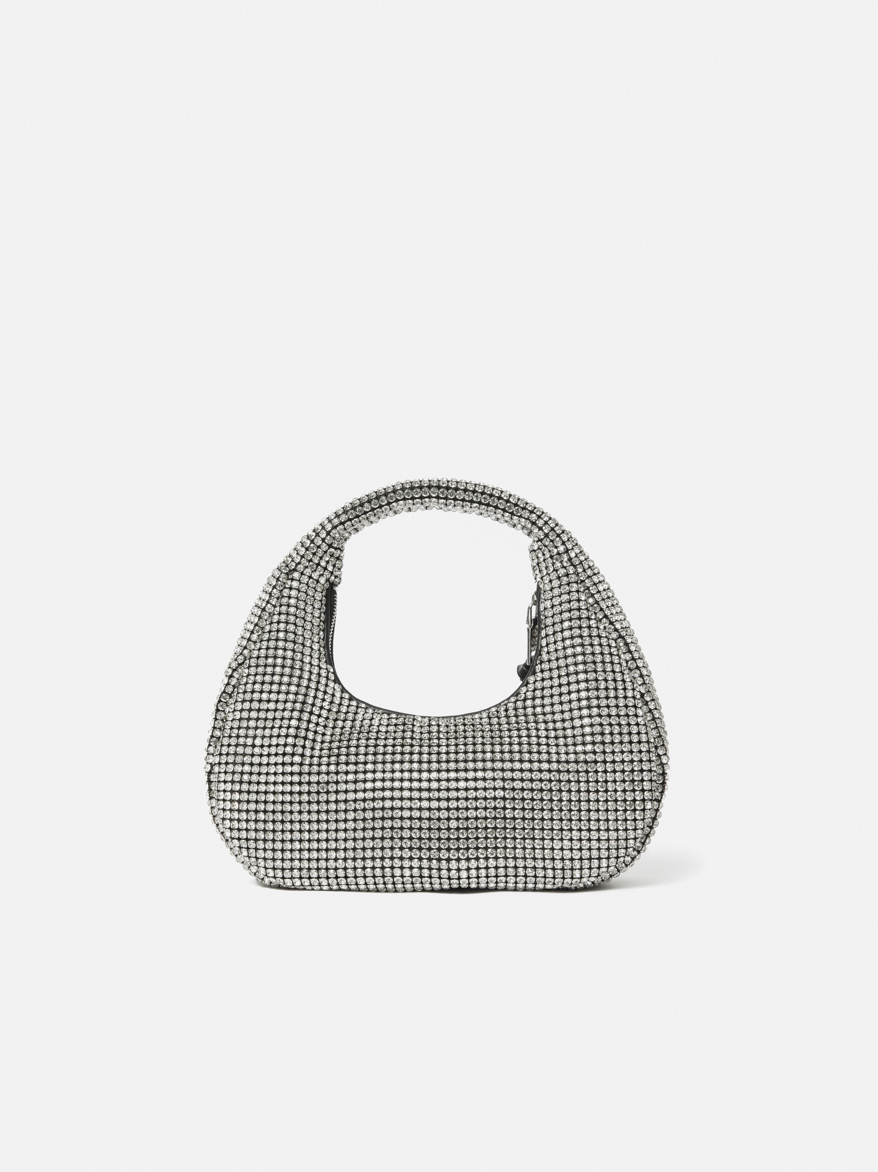 Mini Tay Crystal Bag - Elegant Silver Evening Clutch for Women | Perfect for Parties, Weddings & Special Occasions