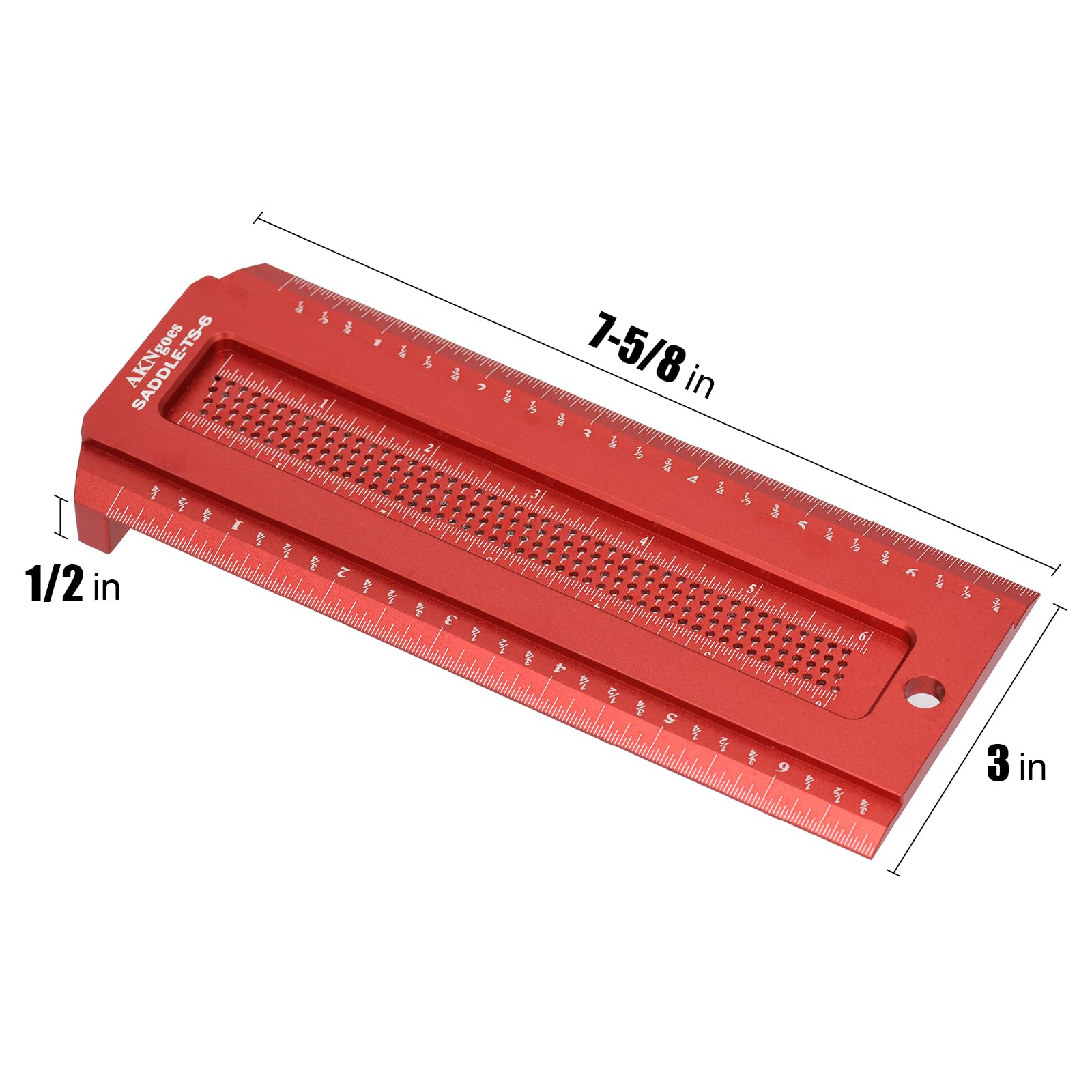 6 Inch Woodworking Saddle T-Square Ruler - Precision Carpenter Measuring Tool for Layout, Marking & DIY Projects - Perfect for Woodworking, Metalworking & Crafting