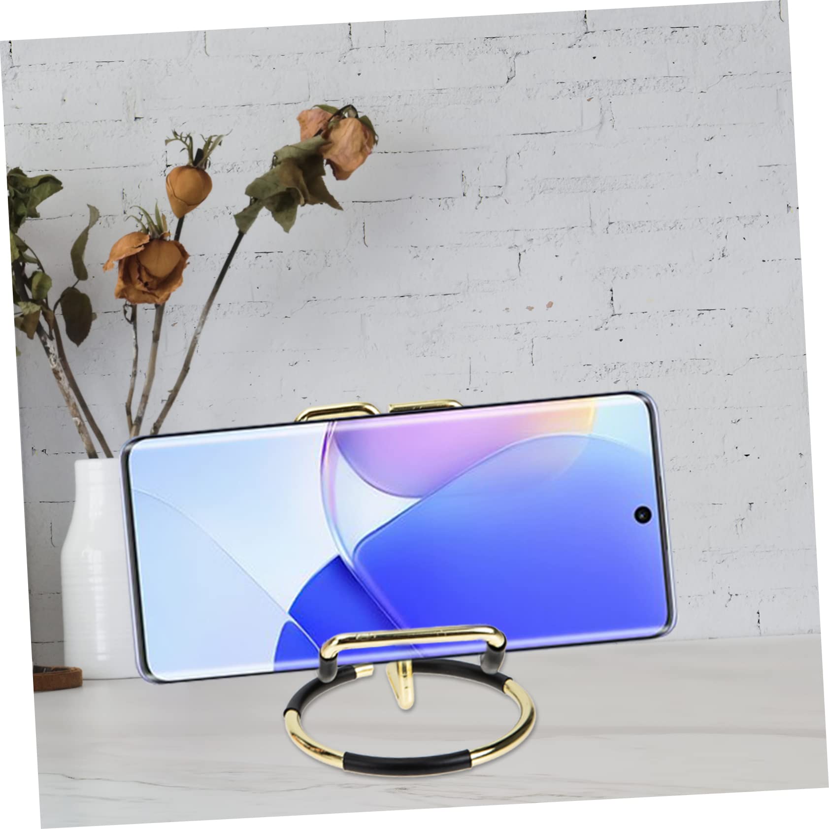 8-Piece Universal Phone & Tablet Stand Set - Durable Iron Desk Holder for iPhone, Samsung, iPad - Perfect for Home Office, Video Calls, and Hands-Free Viewing