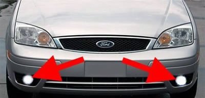 05-07 Ford Focus ZX4 SE Fog Lights Pair - High Performance Driving Lamps for Night & Bad Weather Visibility (Perfect for Foggy Roads & Off-Road Adventures)