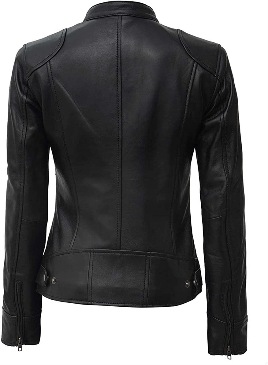 Stylish Women's Biker Leather Jackets - Premium Lambskin Motorcycle Jackets for Fashion & Riding | Perfect for Casual Outfits, Night Outs & Motorcycle Adventures