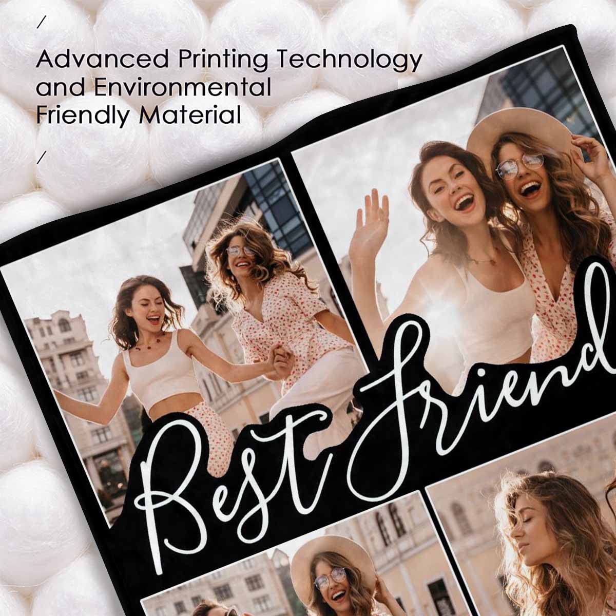 Personalized Best Friend Blanket - Custom BFF Throw Blanket 70x80 - Birthday & Christmas Gifts for Women, Teen Girls - Perfect for Cozy Nights, Movie Time & Friendship Celebrations