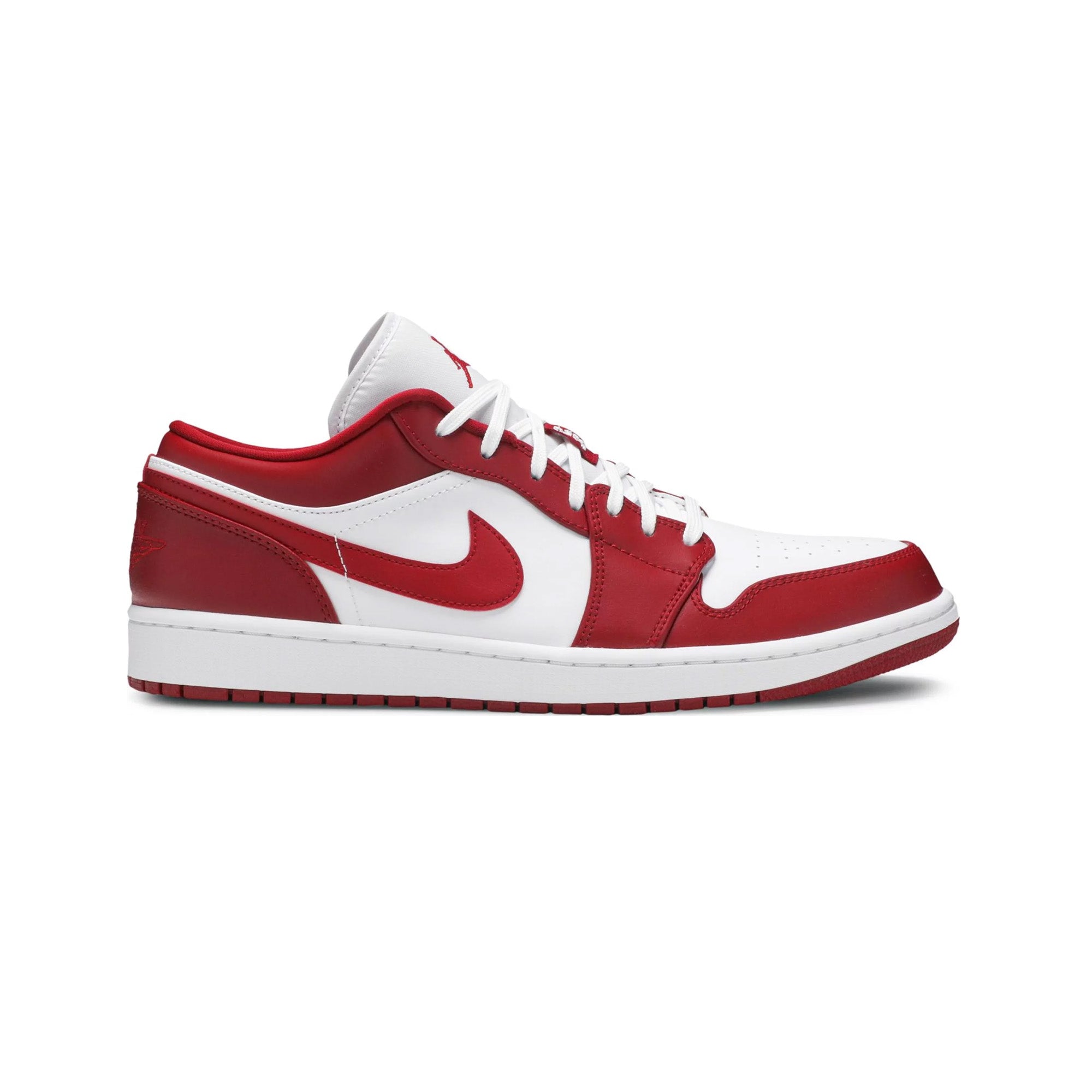 Air Jordan 1 Low 'Gym Red' White Sneakers - Men's Basketball Shoes for Casual Wear & Street Style