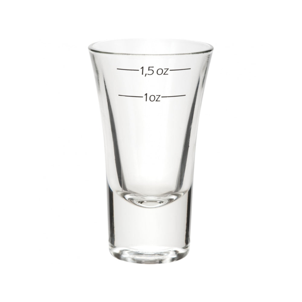 Bormioli Rocco 2 Oz. Dublino Shot Glass with Measurements - Set of 6 (450169249) - Perfect for Cocktails, Liquor Tasting & Home Bar Essentials