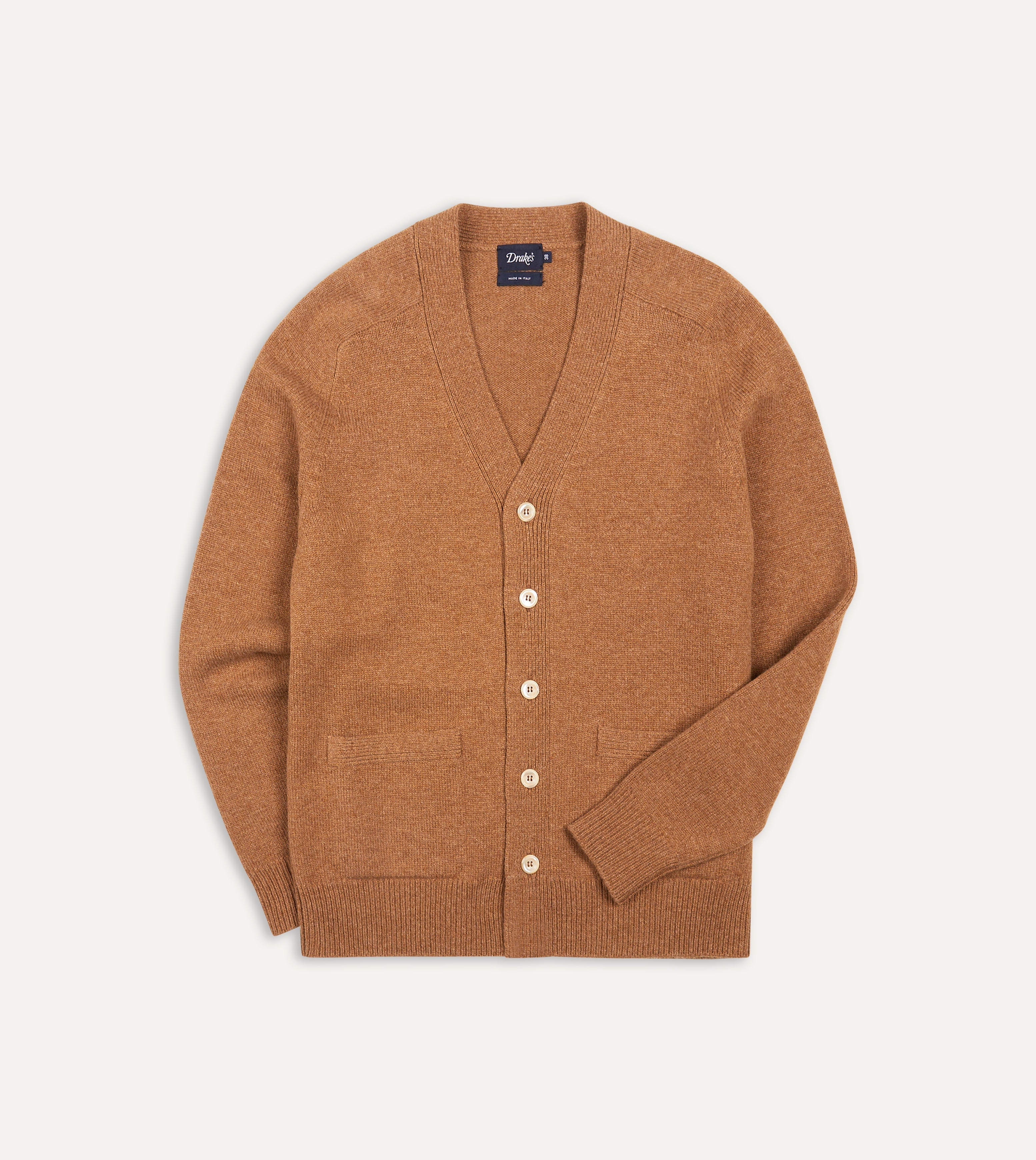 Brown Lambswool 6 Button Cardigan Sweater for Women - Soft & Warm Winter Knitwear - Perfect for Office, Casual Outfits and Cozy Evenings